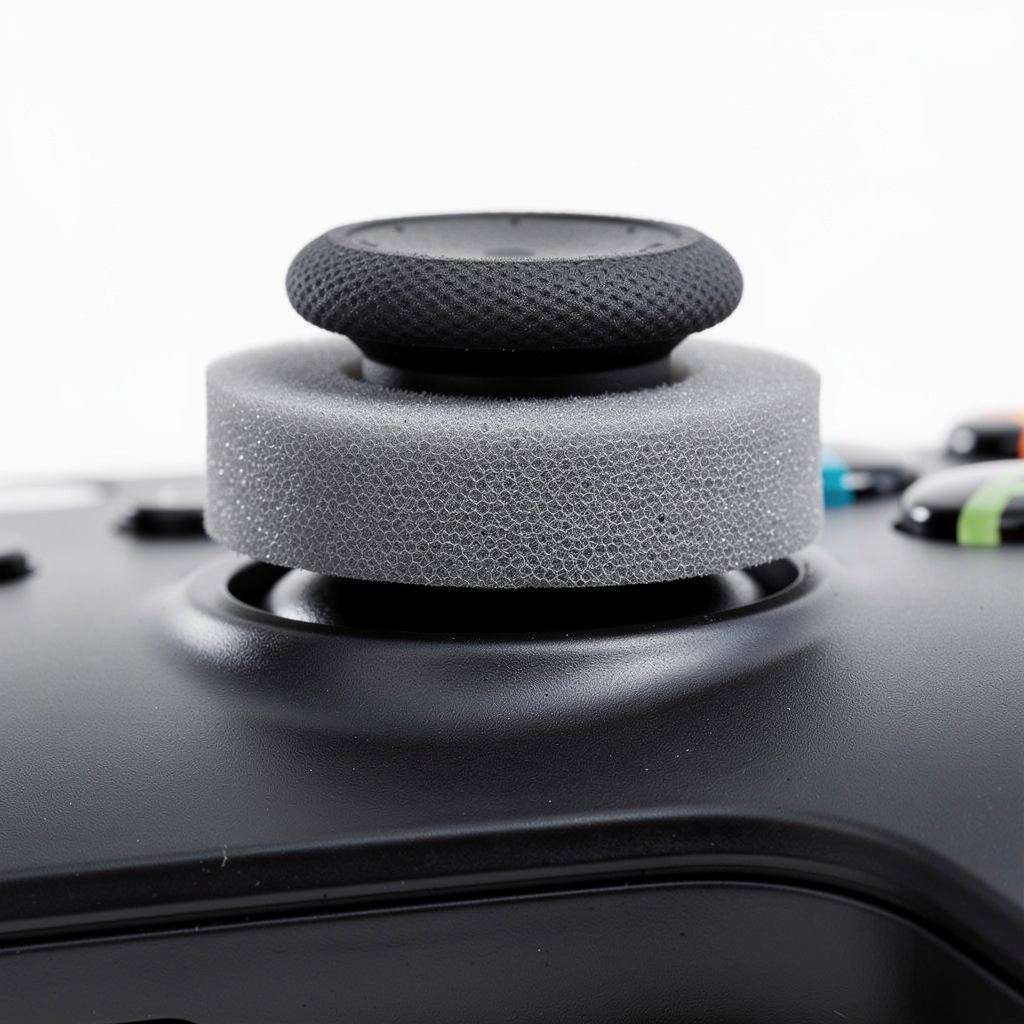 Precision ring installed on controller thumbstick close-up