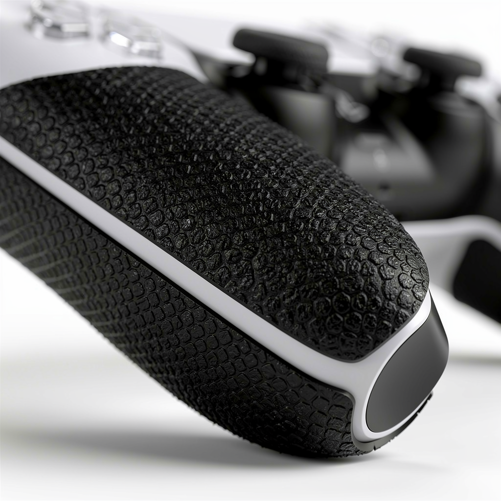 PS5 controller grip sticker texture close-up on side handle